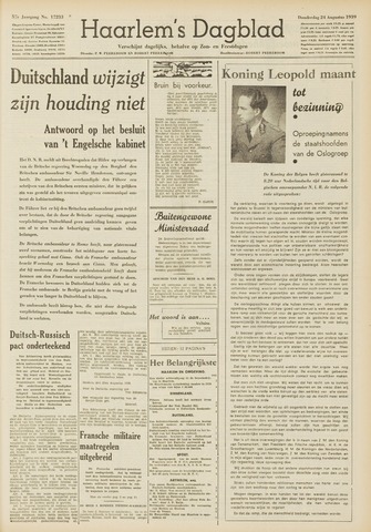 Haarlem's Dagblad 1939-08-24