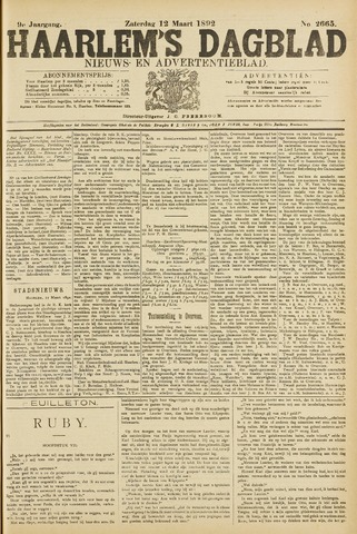 Haarlem's Dagblad 1892-03-12