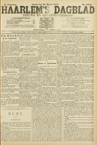 Haarlem's Dagblad 1892-03-24