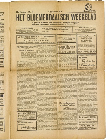 Het Bloemendaalsch Weekblad 1936-09-04