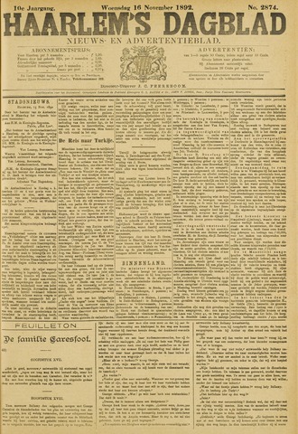 Haarlem's Dagblad 1892-11-16