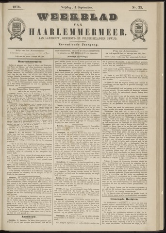 Weekblad van Haarlemmermeer 1876-09-01