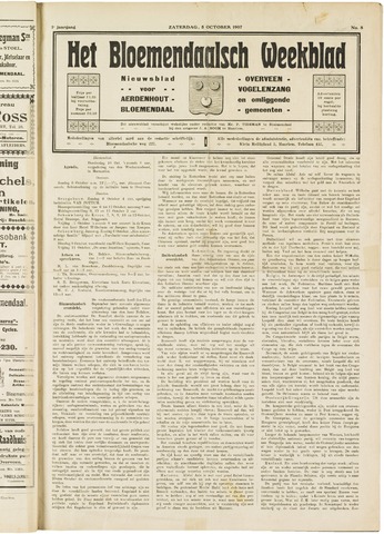 Het Bloemendaalsch Weekblad 1907-10-05