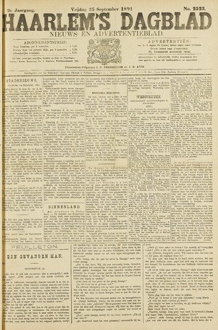 Haarlem's Dagblad 1891-09-25