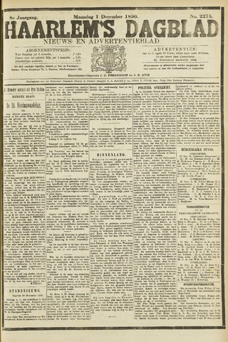 Haarlem's Dagblad 1890-12-01