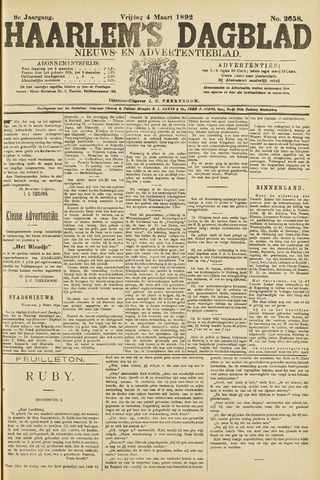 Haarlem's Dagblad 1892-03-04