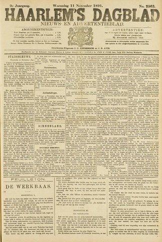 Haarlem's Dagblad 1891-11-11