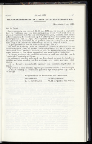Raadsnotulen Heemstede 1973-05-24