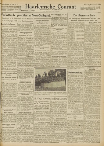 Haarlemsche Courant 1942-09-30