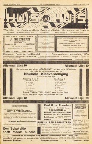 Weekblad Huis aan Huis 1935-06-21