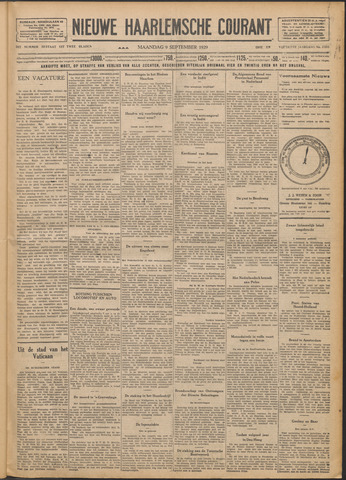 Nieuwe Haarlemsche Courant 1929-09-09