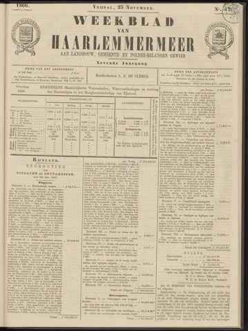 Weekblad van Haarlemmermeer 1866-11-23