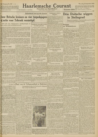 Haarlemsche Courant 1942-09-16