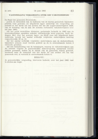 Raadsnotulen Heemstede 1965-06-24