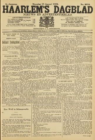 Haarlem's Dagblad 1892-01-18
