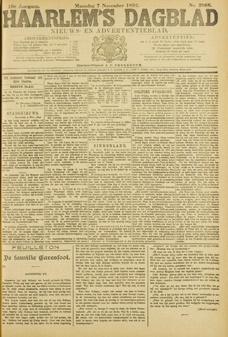 Haarlem's Dagblad 1892-11-07