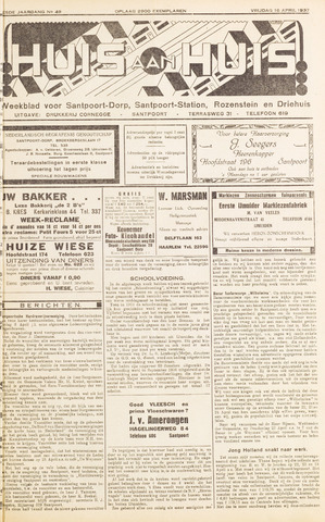 Weekblad Huis aan Huis 1937-04-16