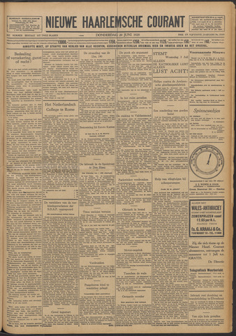 Nieuwe Haarlemsche Courant 1929-06-20