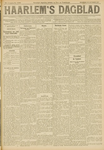 Haarlem's Dagblad 1917-10-22