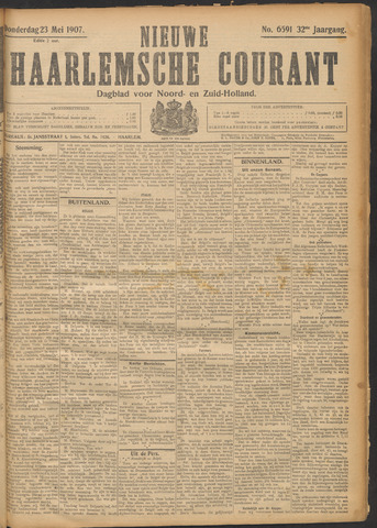Nieuwe Haarlemsche Courant 1907-05-23
