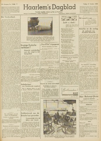 Haarlem's Dagblad 1939-10-27