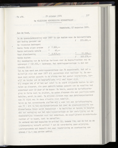 Raadsnotulen Heemstede 1976-10-28