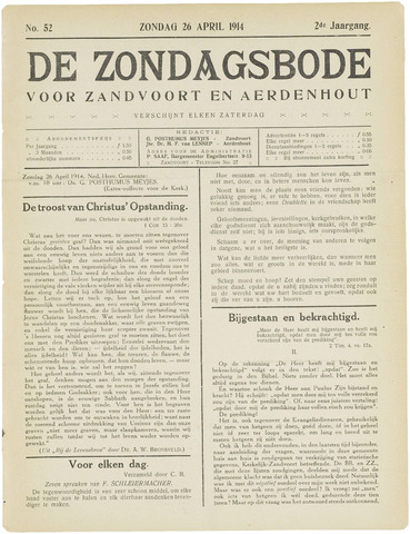 De Zondagsbode voor Zandvoort en Aerdenhout 1914-04-26