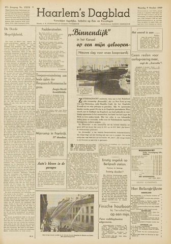 Haarlem's Dagblad 1939-10-09