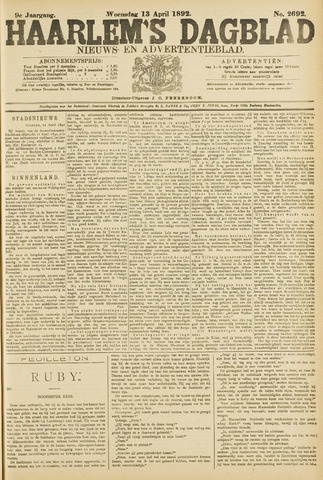 Haarlem's Dagblad 1892-04-13