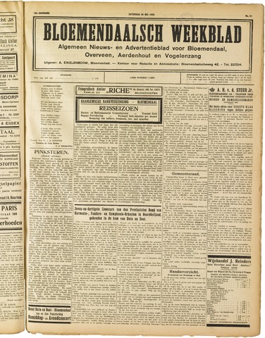 Het Bloemendaalsch Weekblad 1925-05-30