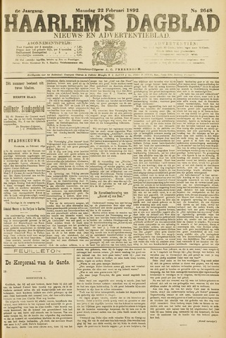 Haarlem's Dagblad 1892-02-22