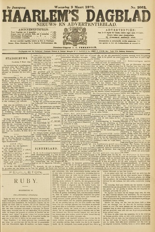 Haarlem's Dagblad 1892-03-09