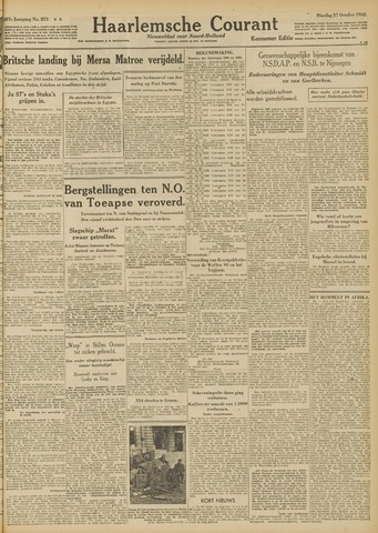 Haarlemsche Courant 1942-10-27