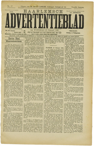 Haarlemsch Advertentieblad 1890-02-26