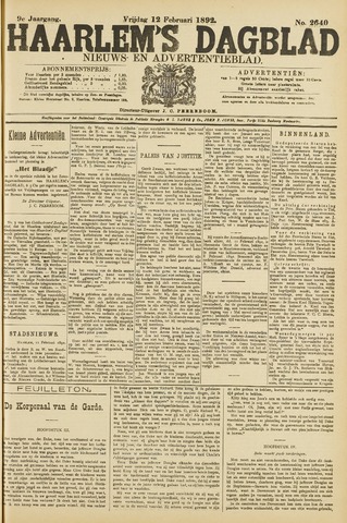 Haarlem's Dagblad 1892-02-12