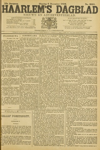 Haarlem's Dagblad 1892-12-06