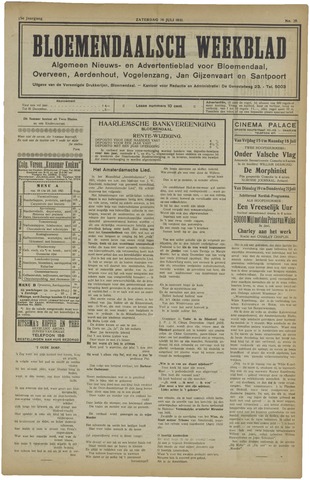 Het Bloemendaalsch Weekblad 1921-07-16