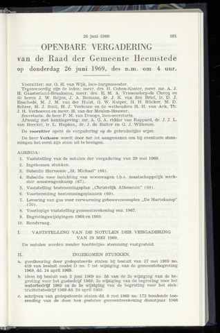 Raadsnotulen Heemstede 1969-06-26