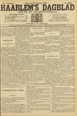Haarlem's Dagblad 1892-02-20