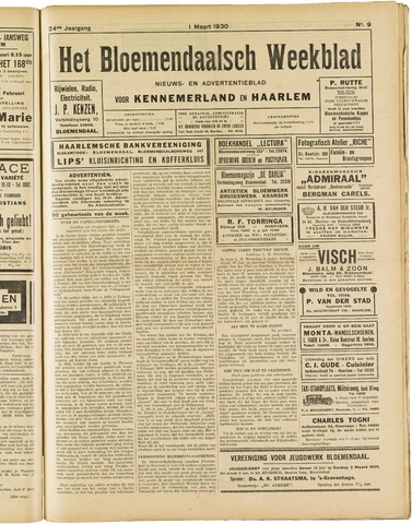 Het Bloemendaalsch Weekblad 1930-03-01