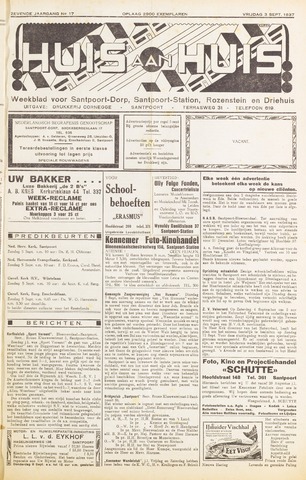 Weekblad Huis aan Huis 1937-09-03