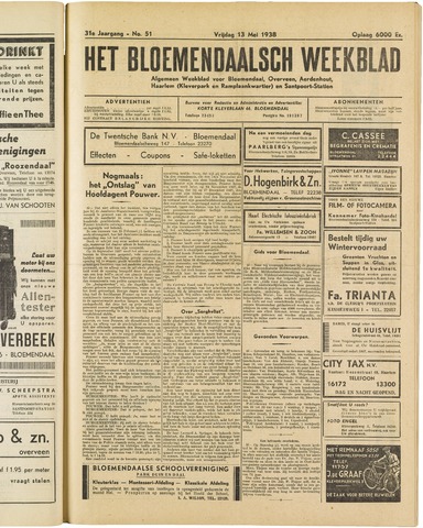 Het Bloemendaalsch Weekblad 1938-05-13