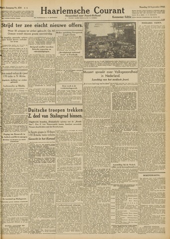 Haarlemsche Courant 1942-09-14