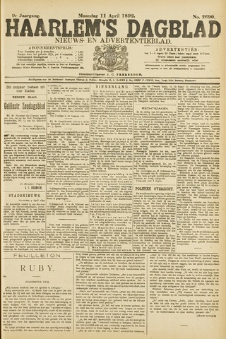 Haarlem's Dagblad 1892-04-11