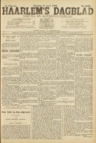 Haarlem's Dagblad 1892-04-18