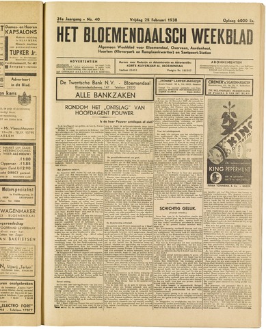 Het Bloemendaalsch Weekblad 1938-02-25