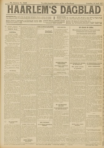 Haarlem's Dagblad 1927-04-13
