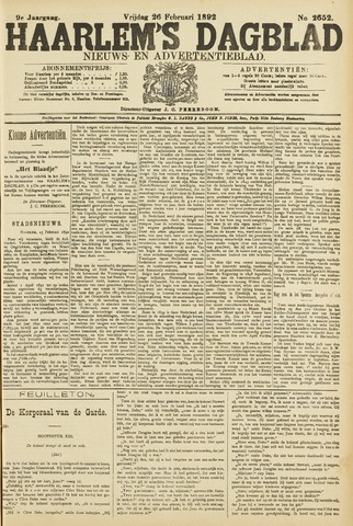 Haarlem's Dagblad 1892-02-26