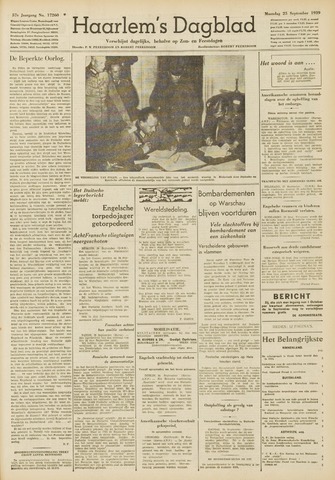 Haarlem's Dagblad 1939-09-25