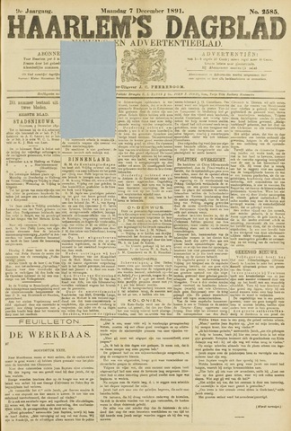 Haarlem's Dagblad 1891-12-07